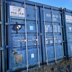 Blå 20 fods Container  M/ stillads ( nr. 8 )