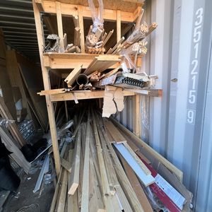 Blå 20 fods Container M/lister & plader ( nr 9 )