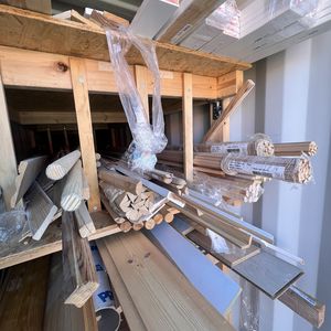 Blå 20 fods Container M/lister & plader ( nr 9 )